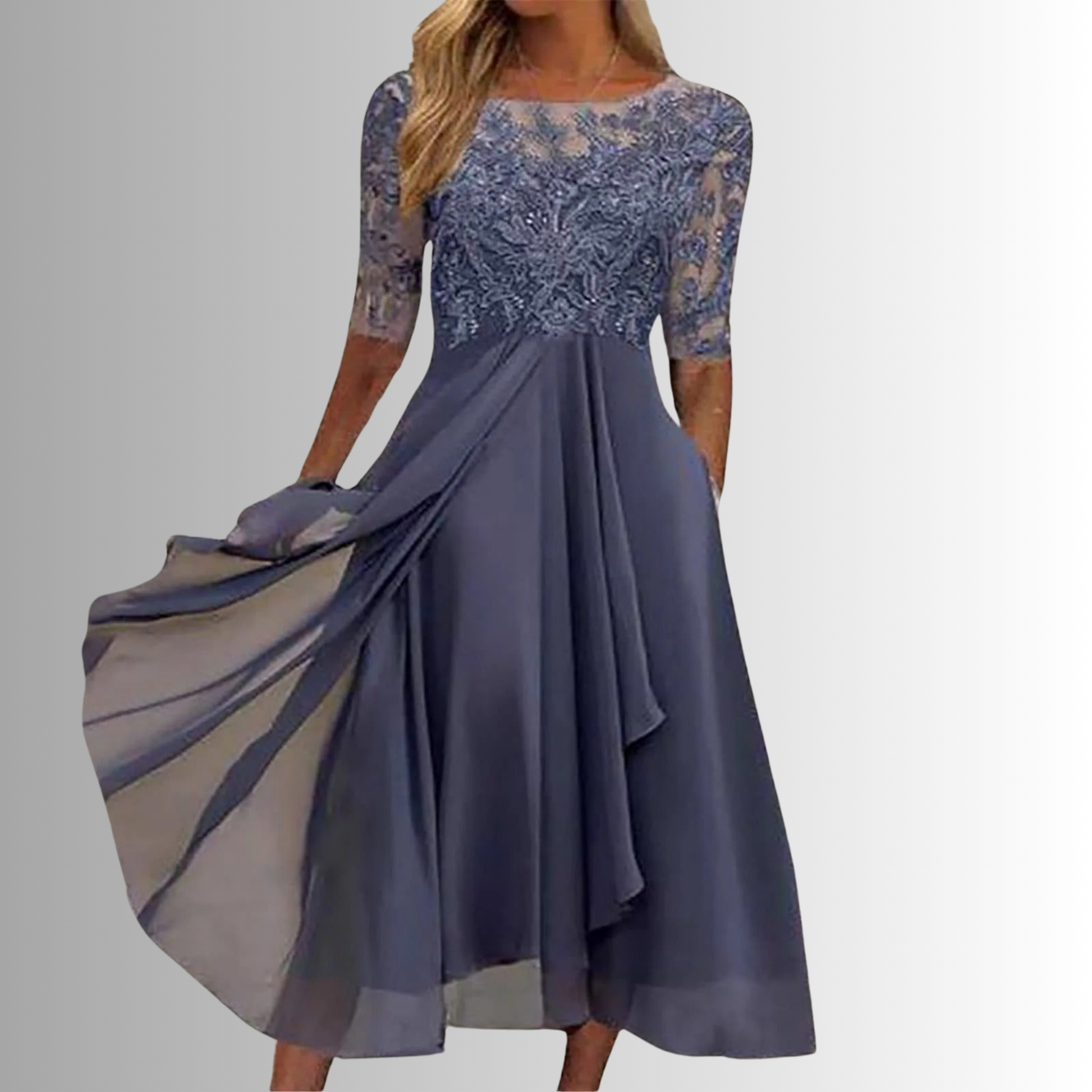 Hazel™ | Women's Floral Embroidered Midi Dress