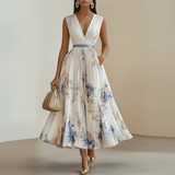 Hazel™ | Women's Floral Pleated Midi Dress