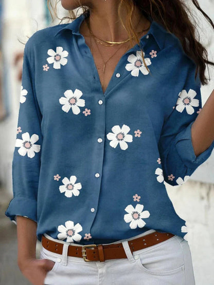 Hazel™ | Women's Floral-Print Button-Down Blouse