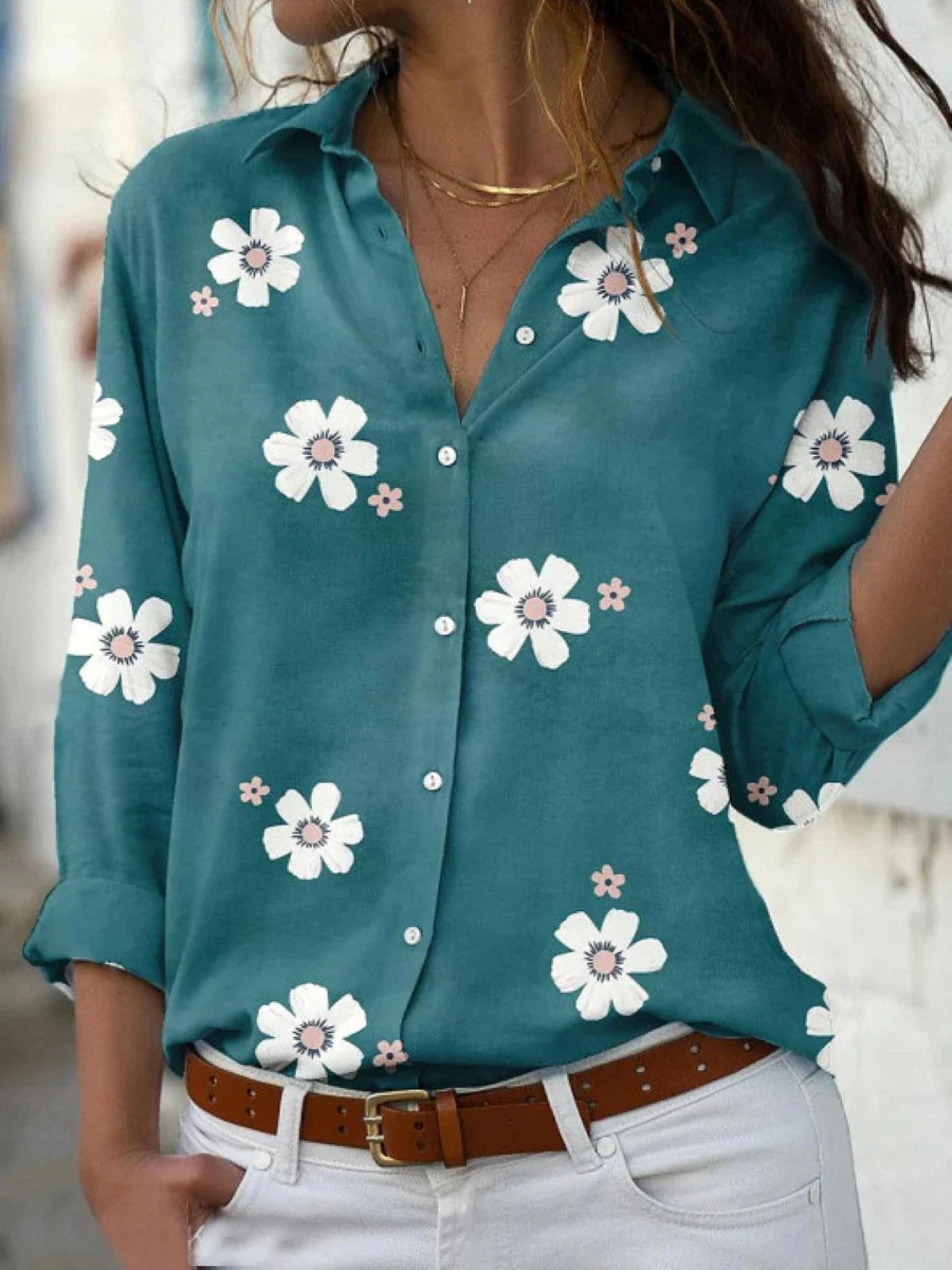 Hazel™ | Women's Floral-Print Button-Down Blouse