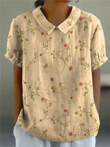 Hazel | Women's Floral Print Collared Blouse