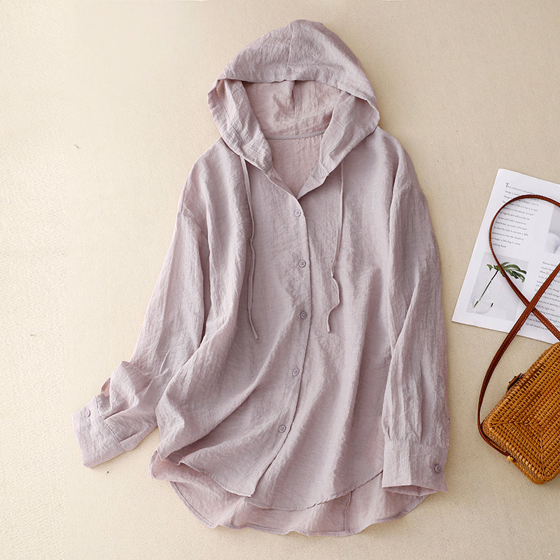 Hazel™ | Women's Hooded Button-Up Shirt