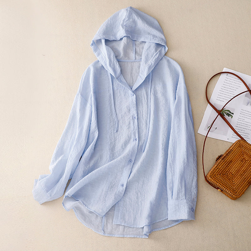 Hazel™ | Women's Hooded Button-Up Shirt