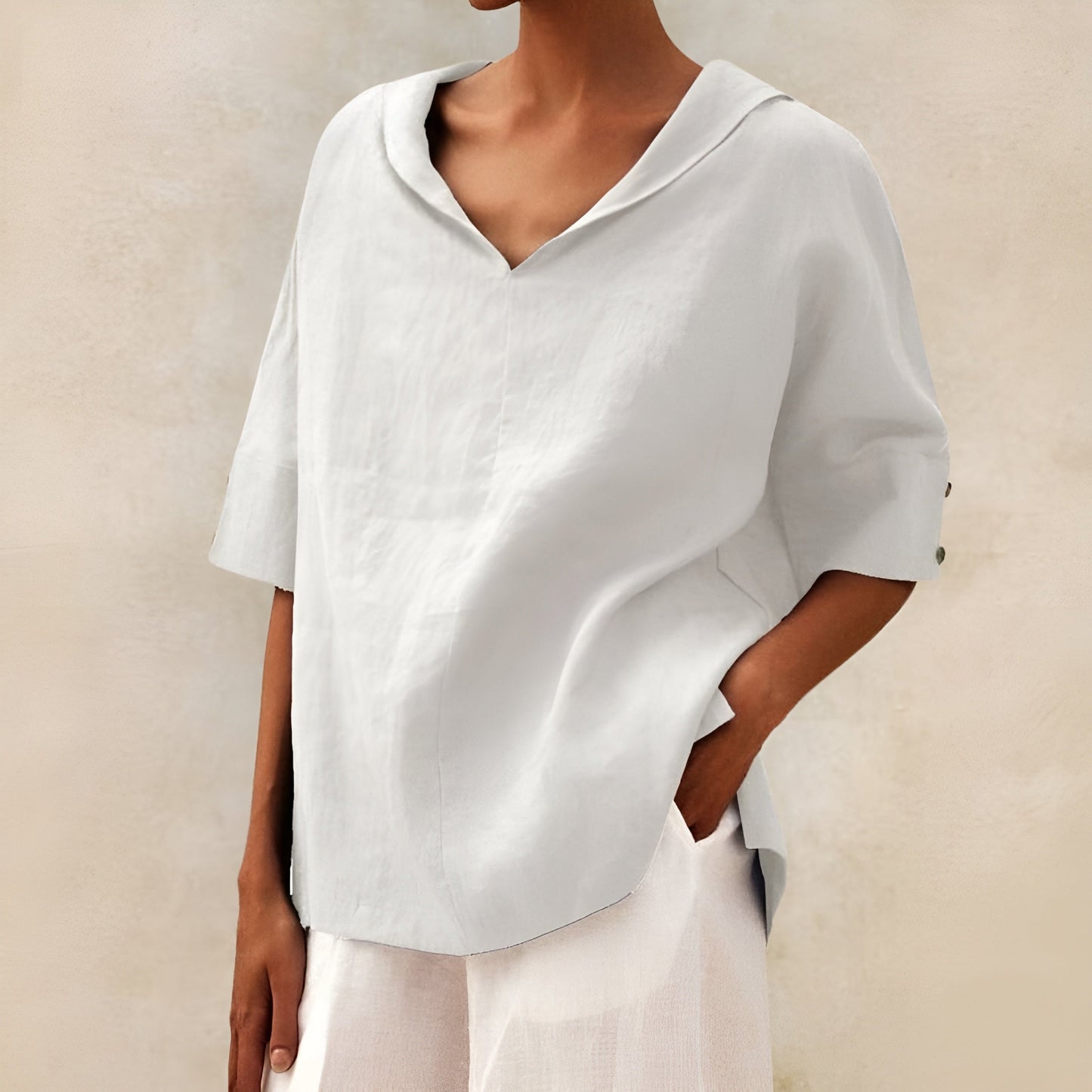 Hazel™ | Women's Hooded V-Neck Blouse