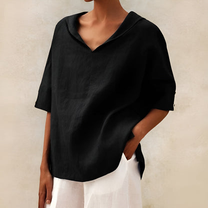Hazel™ | Women's Hooded V-Neck Blouse