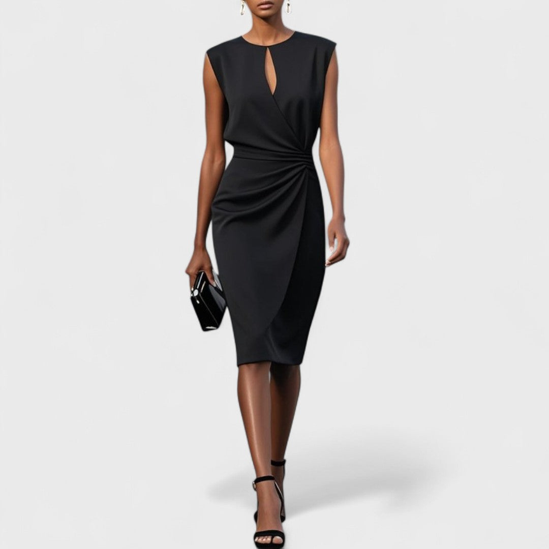 Hazel™ | Women's Keyhole-Neck Wrap-Skirt Dress