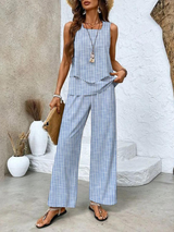 Hazel™ | Women's Layered-Top Wide-Leg Pants Set