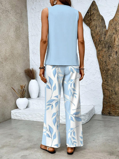 Hazel™ | Women's Layered-Top Wide-Leg Pants Set