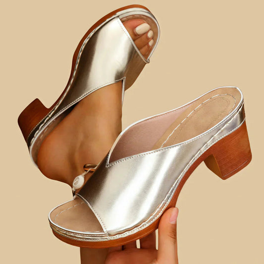 Hazel™ | Women's Open-Toe Block Heel Mule