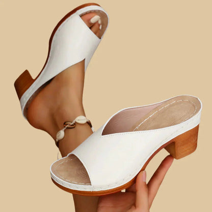 Hazel™ | Women's Open-Toe Block Heel Mule