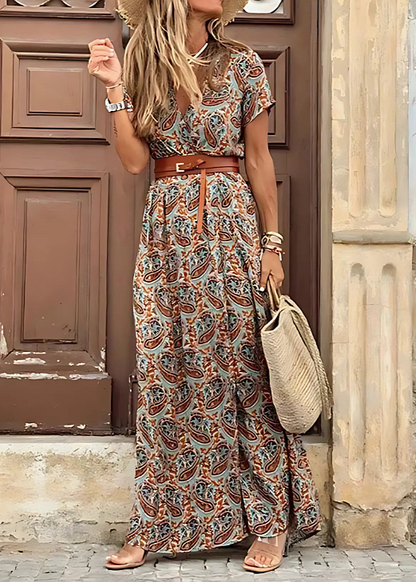 Hazel™ | Women's Paisley-Print Maxi Dress