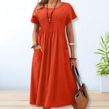 Hazel | Women's Pleated-Front Midi Dress