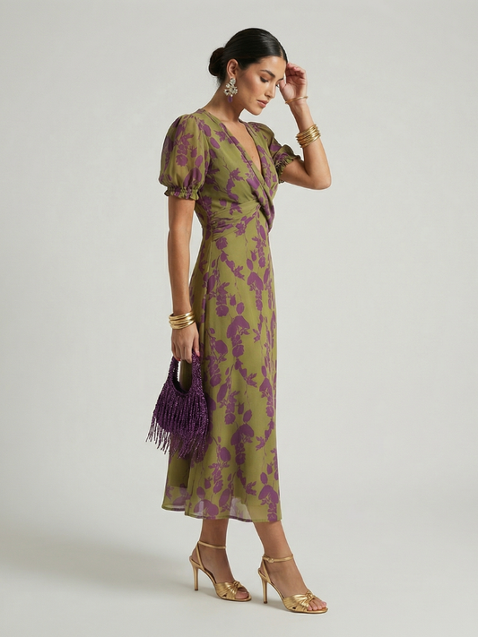 Hazel™ | Women's Relaxed Floral Midi Dress
