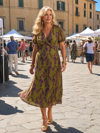 Hazel™ | Women's Relaxed Floral Midi Dress