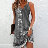 Hazel™ | Women's Sleeveless V-Neck Midi Dress