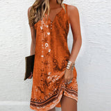 Hazel™ | Women's Sleeveless V-Neck Midi Dress