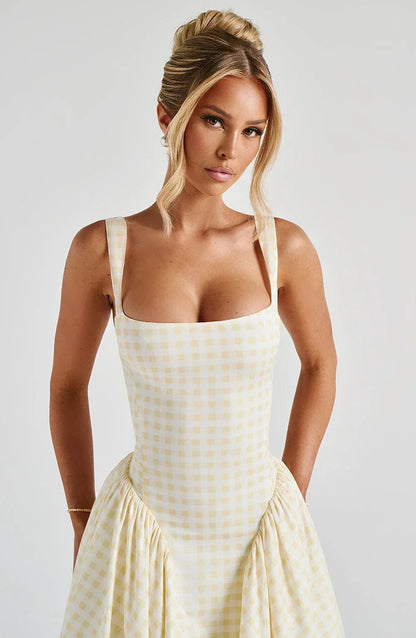Hazel™ | Women's Square-Neck Fit-and-Flare Midi Dress