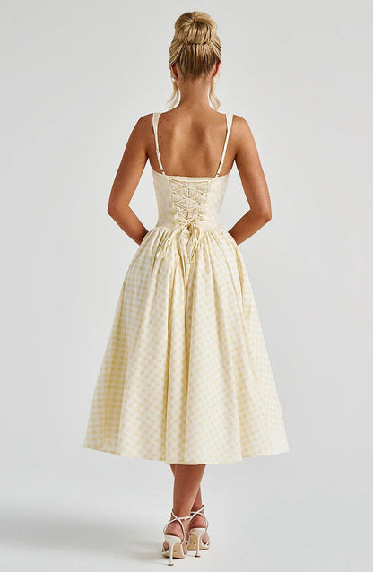 Hazel™ | Women's Square-Neck Fit-and-Flare Midi Dress