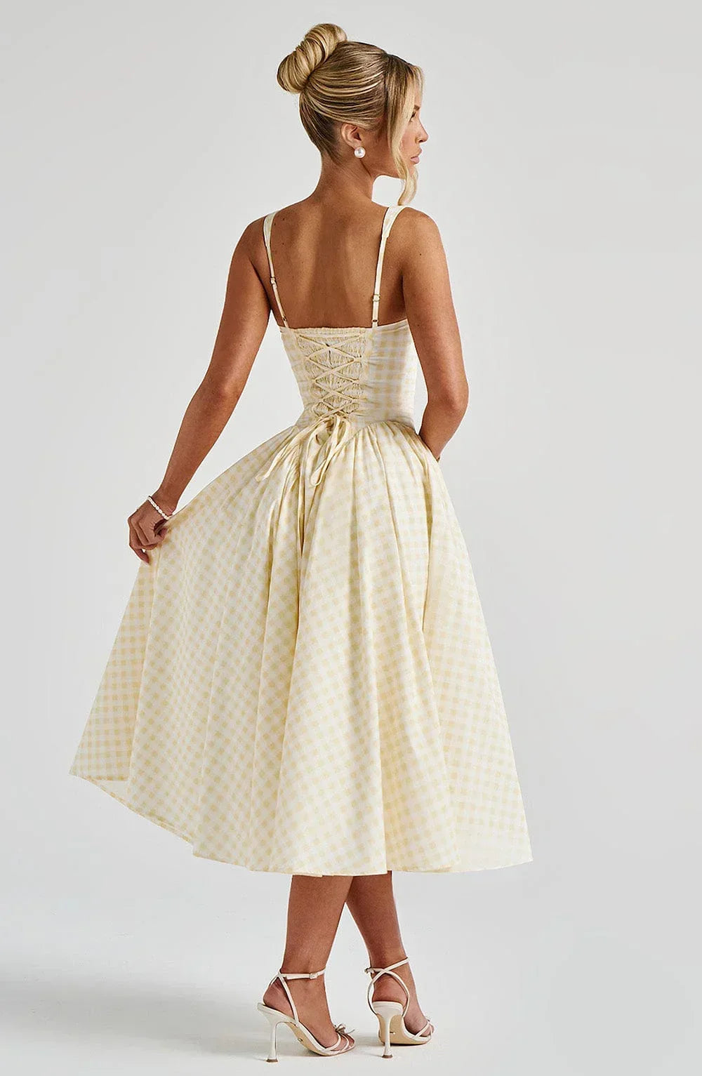 Hazel™ | Women's Square-Neck Fit-and-Flare Midi Dress