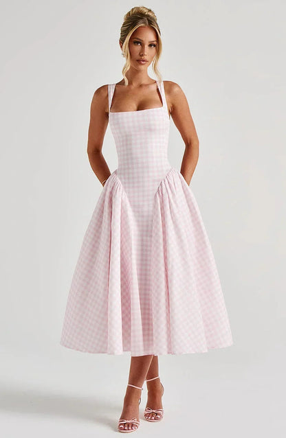 Hazel™ | Women's Square-Neck Fit-and-Flare Midi Dress