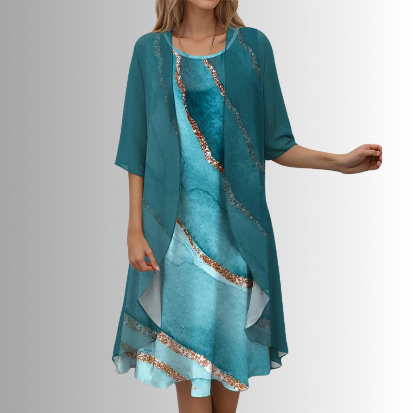 Hazel™ | Women's Two-Piece Midi Dress Set
