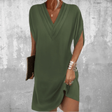 Hazel™ | Women's V-Neck Batwing-Sleeve Mini Dress