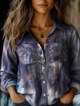 Hazel™ | Women's Vintage-Print Button-Down Shirt