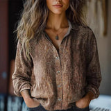 Hazel™ | Women's Vintage-Print Button-Down Shirt