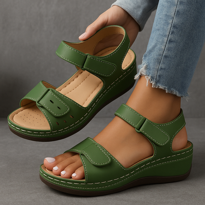 Hazel™ | Women's Wedge Sandals with Adjustable Straps