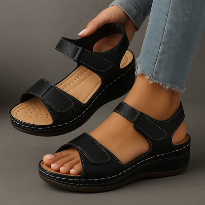 Hazel™ | Women's Wedge Sandals with Adjustable Straps