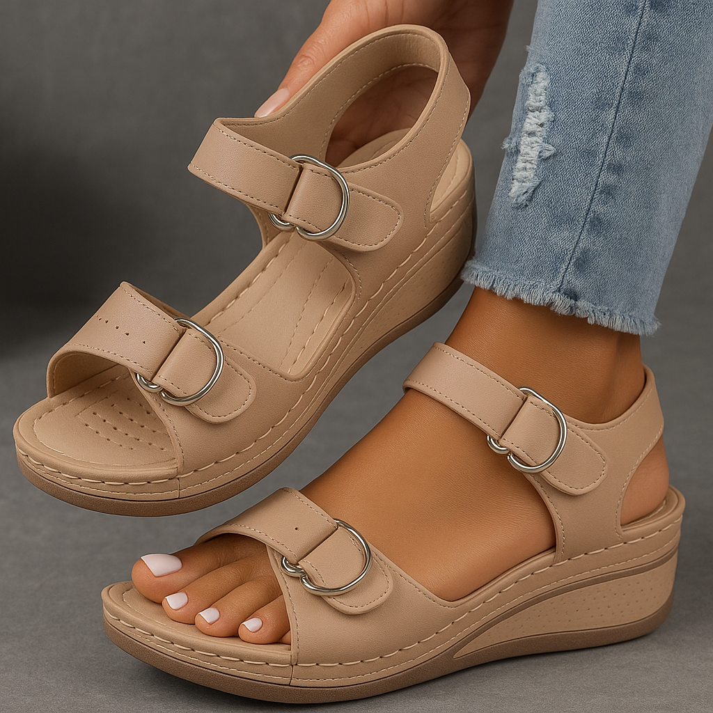 Hazel™ | Women's Wedge Sandals with Adjustable Straps