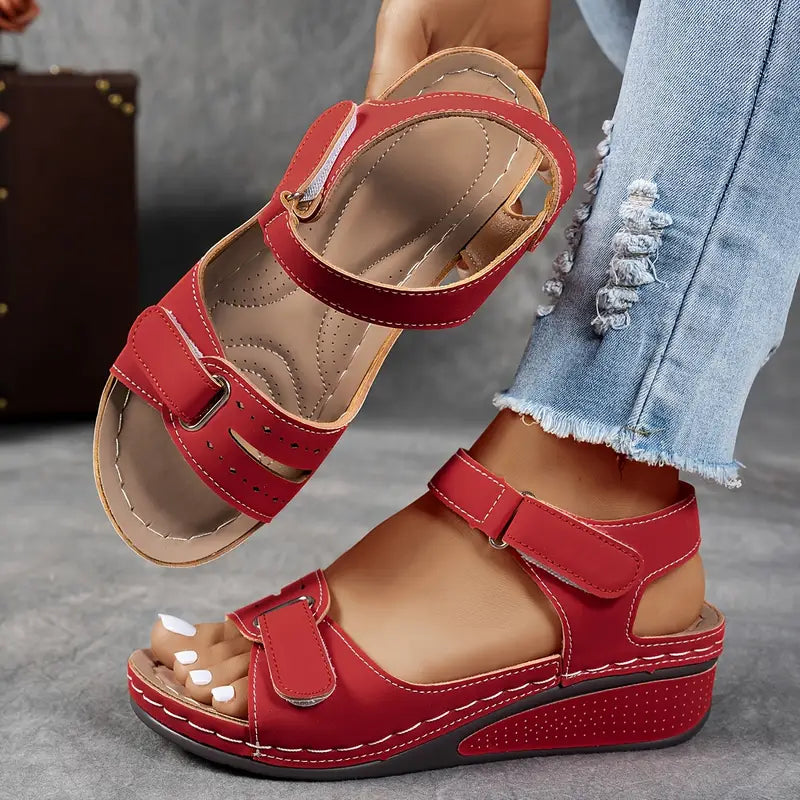 Hazel™ | Women's Wedge Sandals with Adjustable Straps