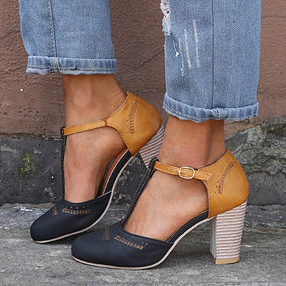 Janet™ | Women's T-Strap Block Heel Pumps