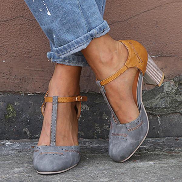 Janet™ | Women's T-Strap Block Heel Pumps