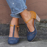 Janet™ | Women's T-Strap Block Heel Pumps