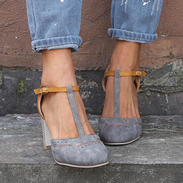 Janet™ | Women's T-Strap Block Heel Pumps