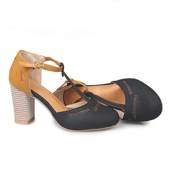 Janet™ | Women's T-Strap Block Heel Pumps