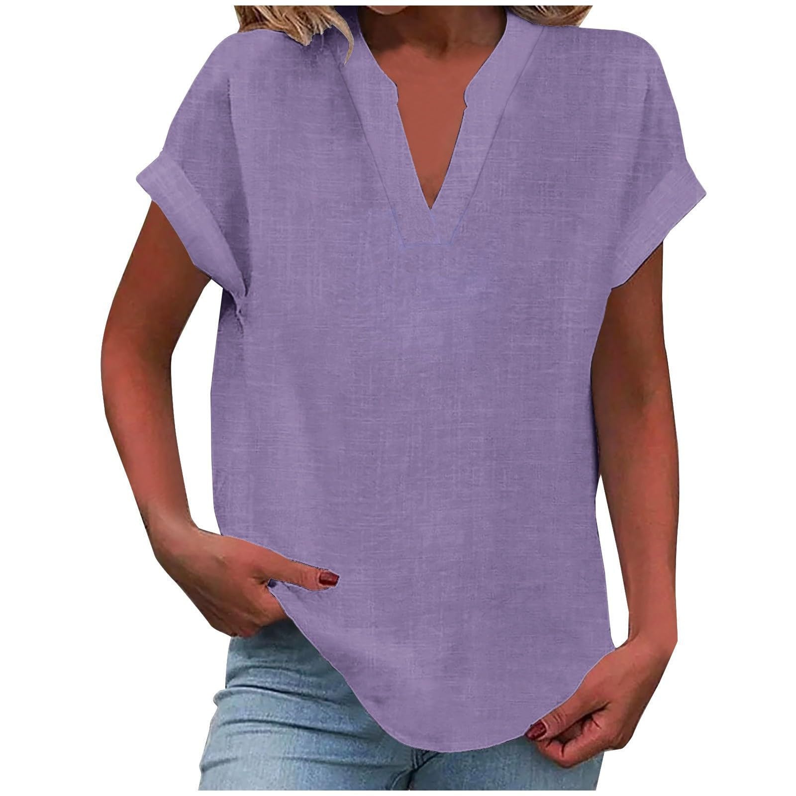 Lena™ | Women's Relaxed V-Neck Blouse
