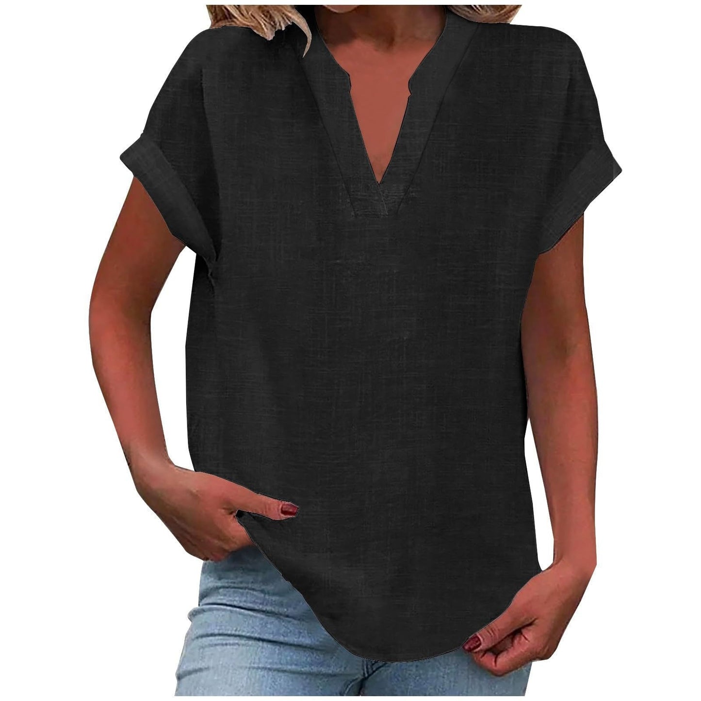 Lena™ | Women's Relaxed V-Neck Blouse