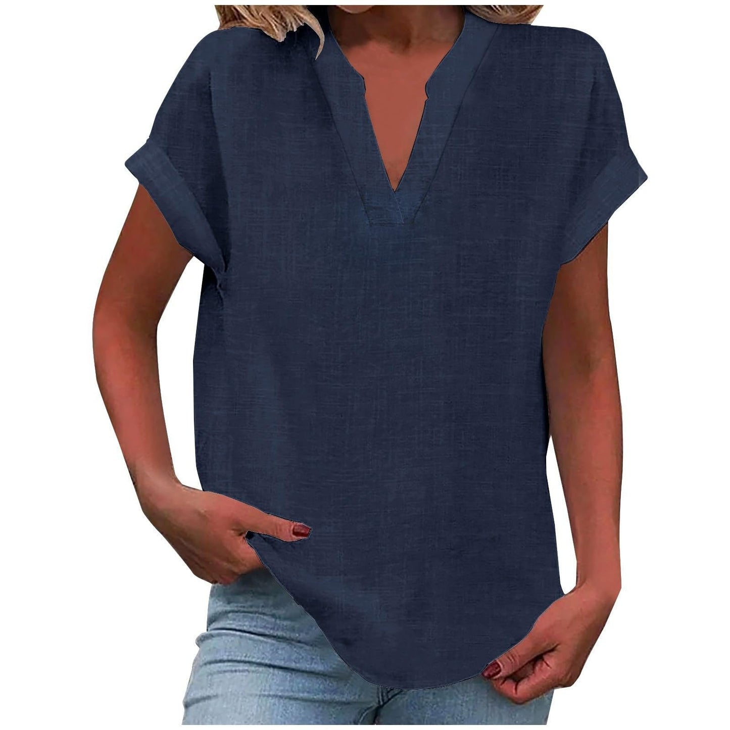 Lena™ | Women's Relaxed V-Neck Blouse