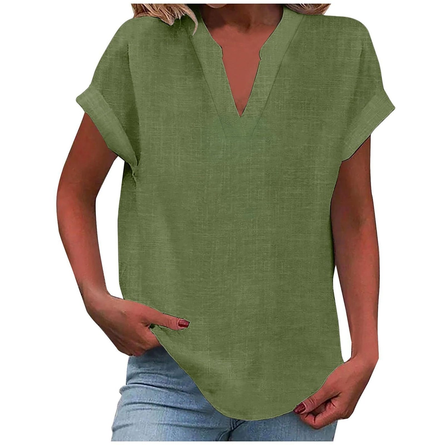 Lena™ | Women's Relaxed V-Neck Blouse