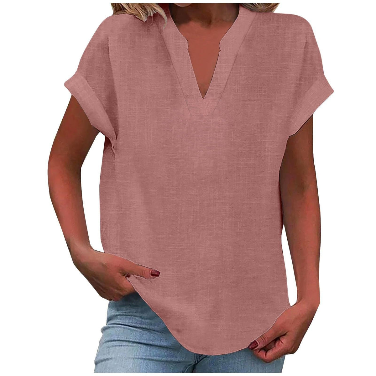 Lena™ | Women's Relaxed V-Neck Blouse