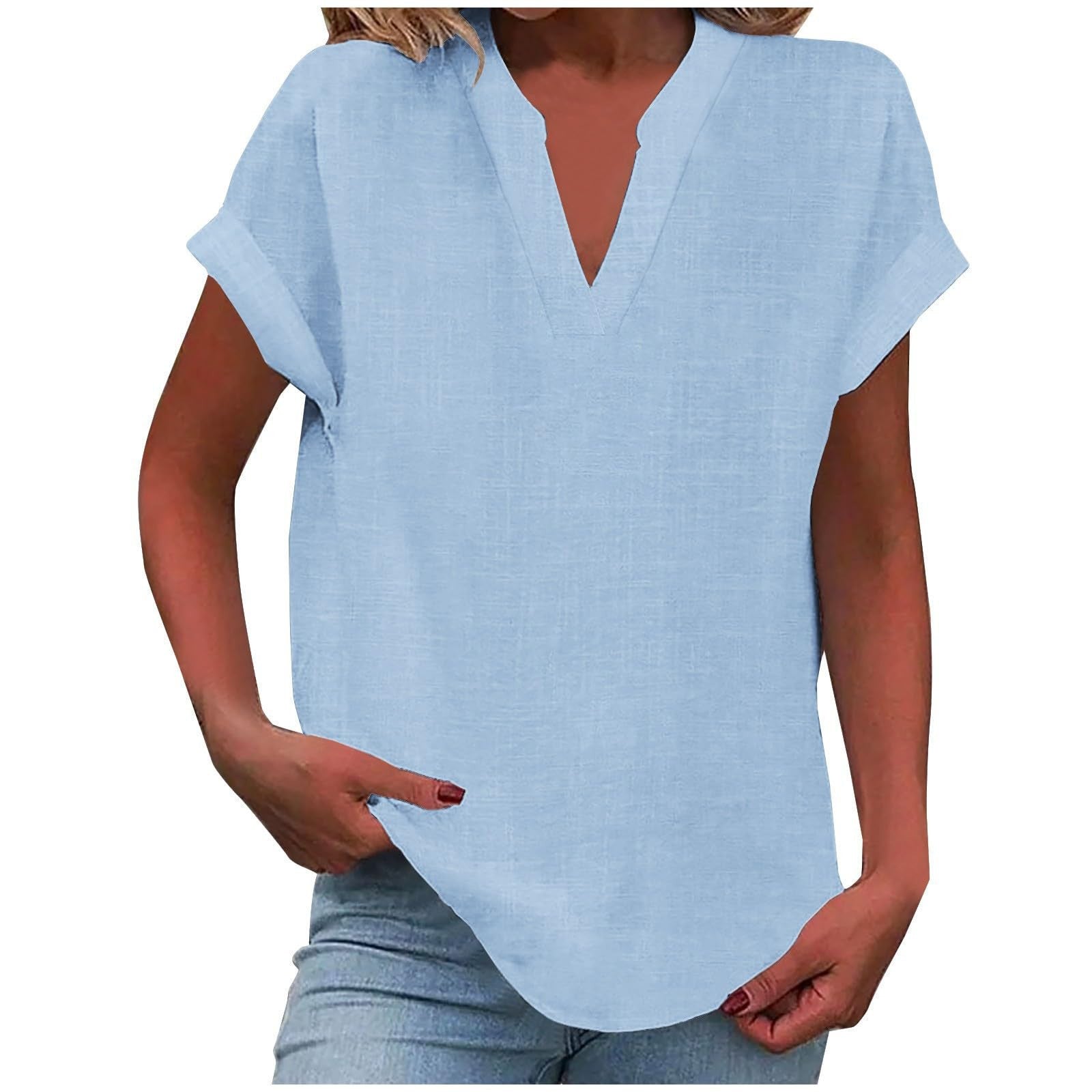 Lena™ | Women's Relaxed V-Neck Blouse