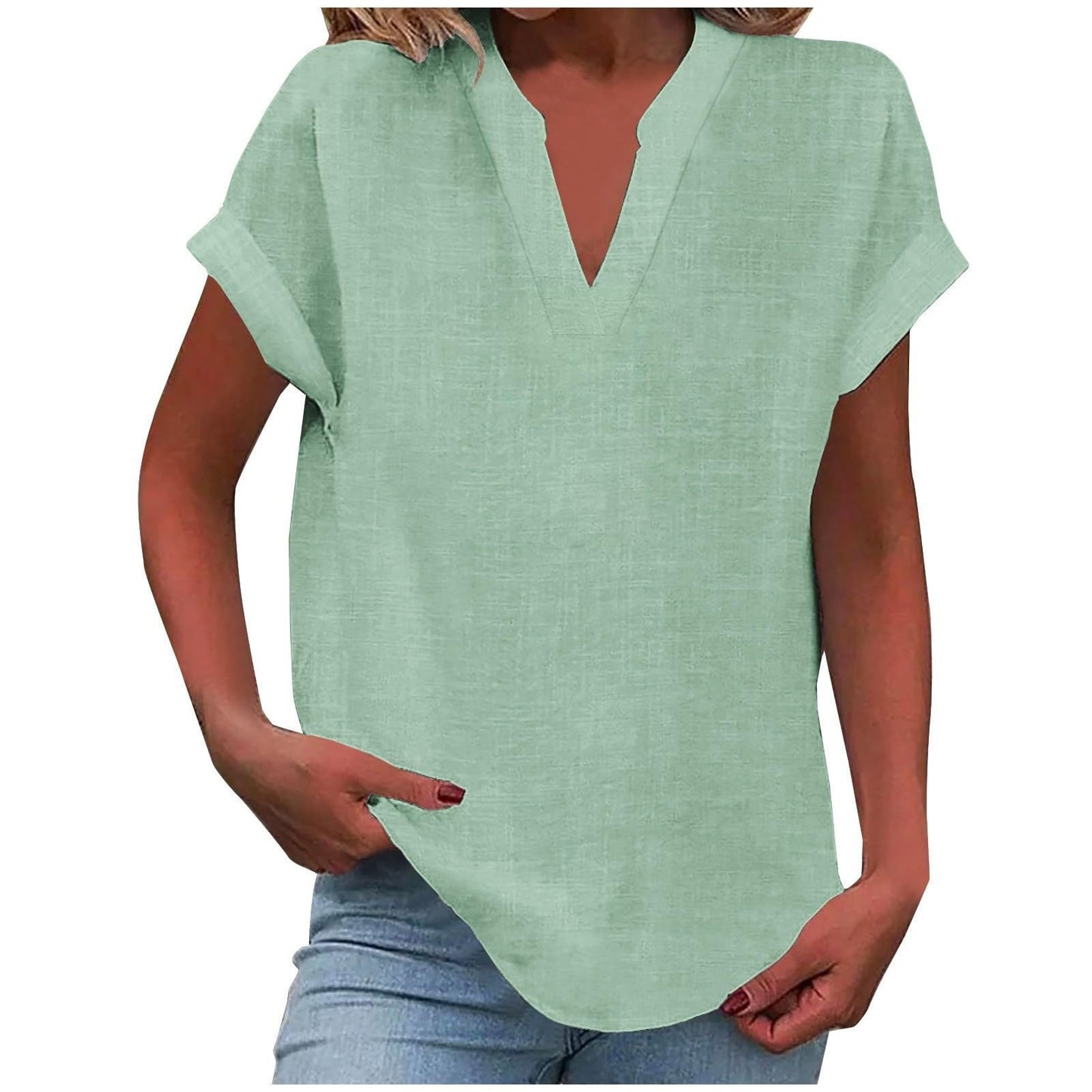 Lena™ | Women's Relaxed V-Neck Blouse