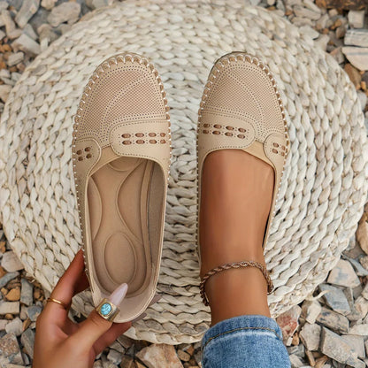 Nora™ | Women's Slip-On Perforated Flat