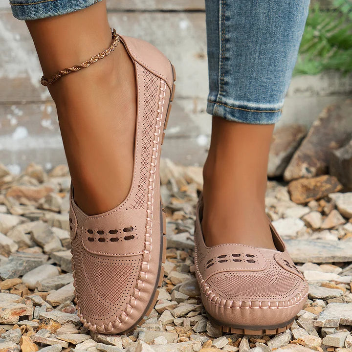 Nora™ | Women's Slip-On Perforated Flat