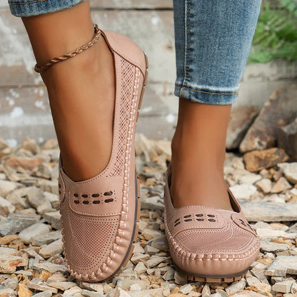 Nora™ | Women's Slip-On Perforated Flat