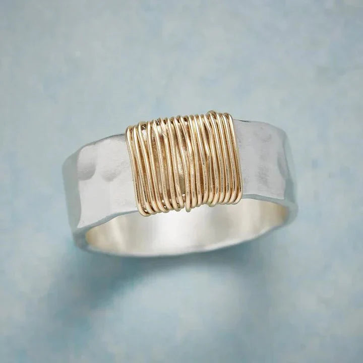 Opal™ | Women's Two-Tone Wire-Wrap Band Ring