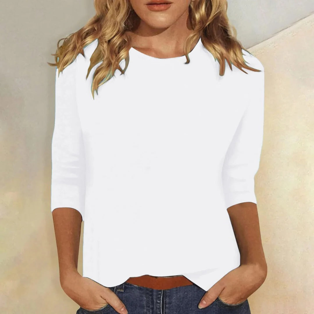 Sadie™ | Women's Crew-Neck Three-Quarter Sleeve Top