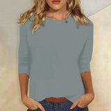 Sadie™ | Women's Crew-Neck Three-Quarter Sleeve Top